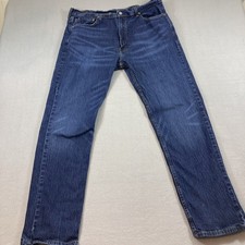 Mens Jeans 40x32 Stretch LEVIS 505 Blue Straight Leg Dark Wash
