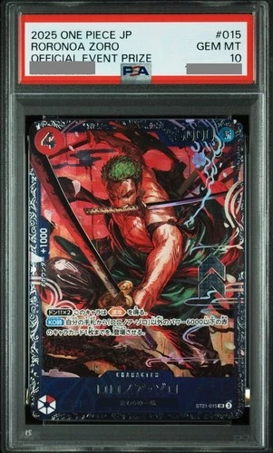 PSA 10 Zoro ST21-015 Flagship Battle 2025 Top 8 Prize ONE PIECE Card Japanese
