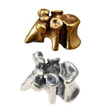 Antique Brass Lanyard Beads with Spine Shape Design Paracord Rope Hook Beads