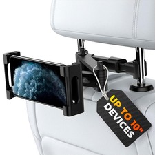 Car Headrest Tablet Holder for 5.5"-11" Devices - 5.5-11 Inch, Black