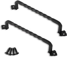 2 Pack Heavy Duty Barn Door Handle, 9 Inches Cast Iron Rustic Gate Handle, Antiq