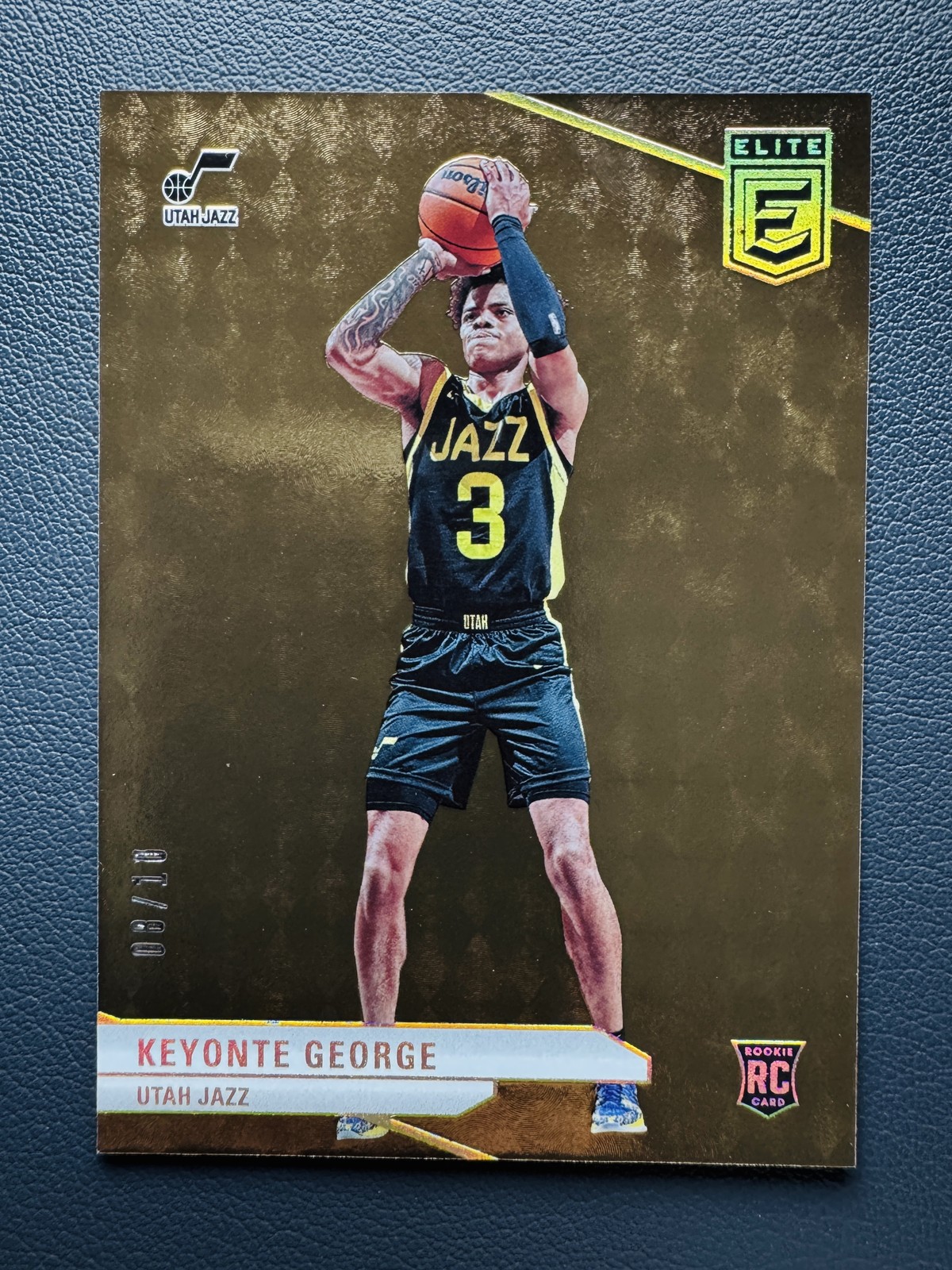 2023-24 Panini Donruss Elite Keyonte George #221 Rookie RC GOLD /10