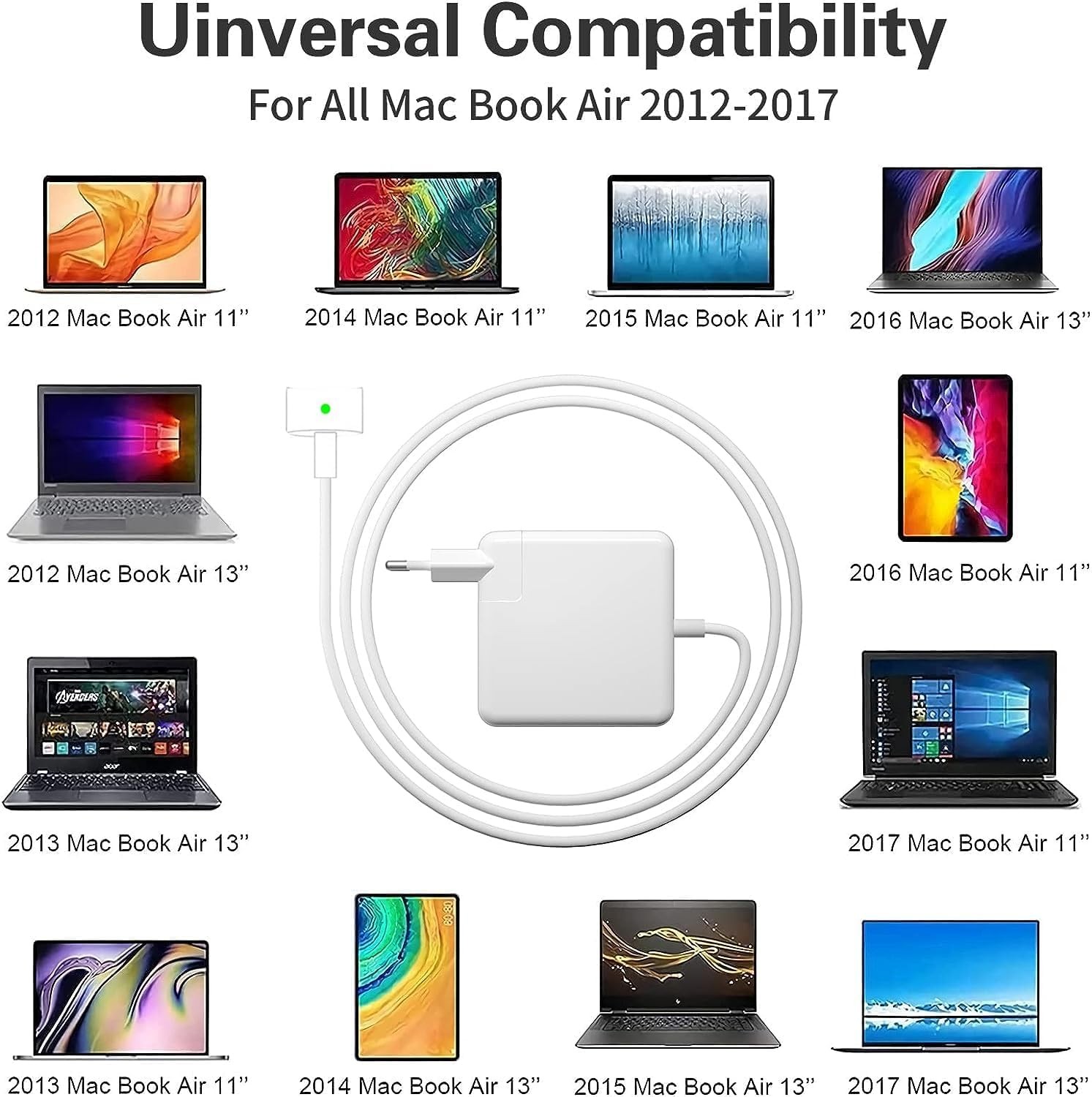 Caricabatterie Macbook Air 45W Caricatore Mac Book Air T Tip sostituzione foto 4