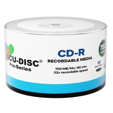 50 Pack ACU-DISC Pro-Series Blank CD-R Recordable 52x Speed 700mb 80mins Discs