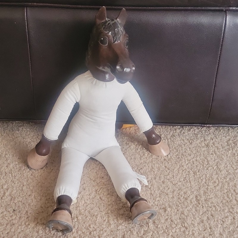 Duncan Horse Figure Doll Body Fantasy Theme Polyester/Cotton Brown Black Eyes