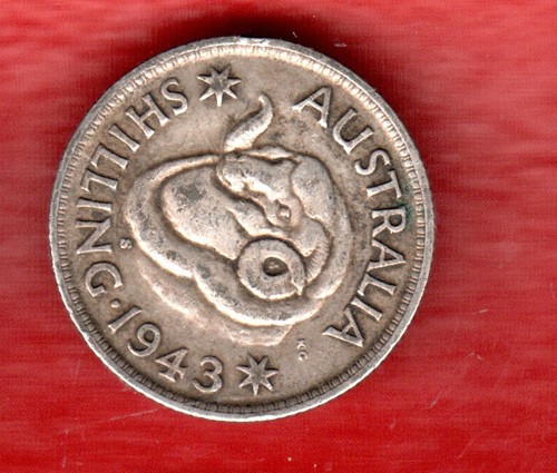 AUSTRALIA 1 SHILLING 1943 SILVER