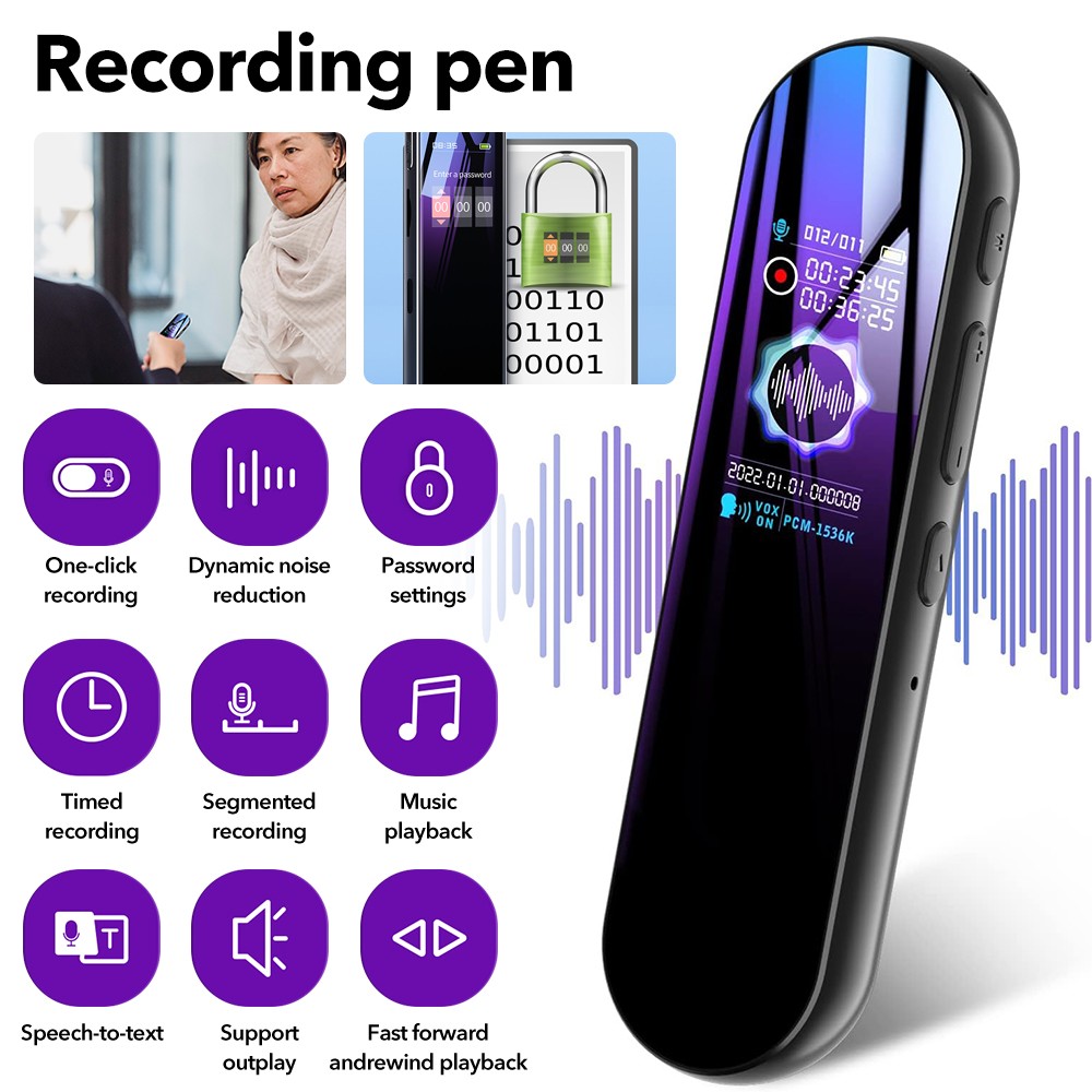 Dictaphone Audio Sound Recorder Mini Small Mp3 Lecture