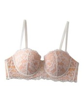 Lace Strapless Bra Push Up Multiay Underwire Bras Covertible Straps 34B White