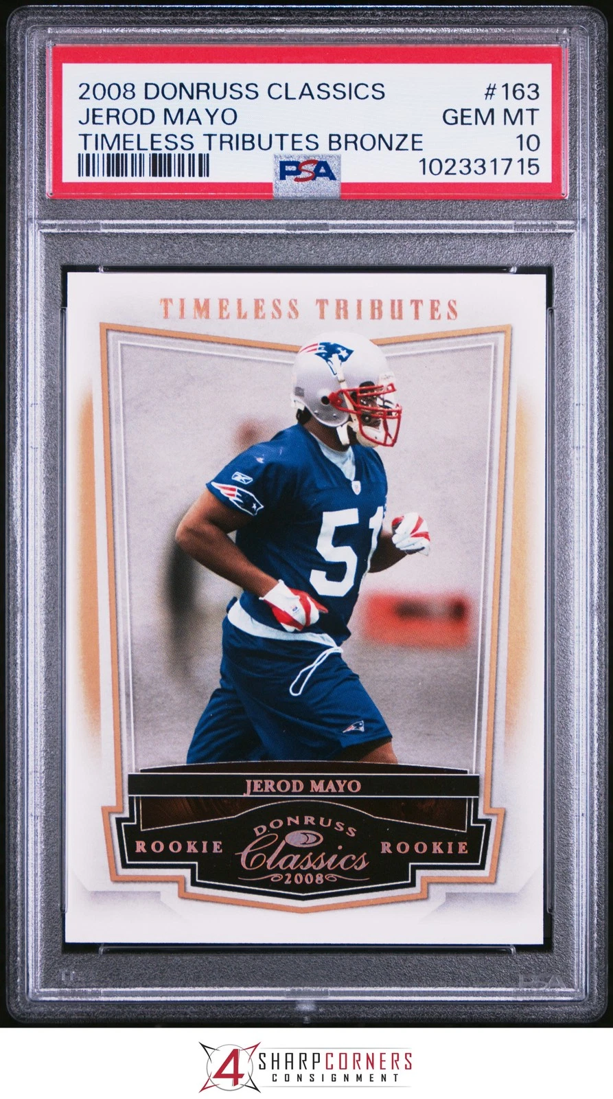 Jerod Mayo Donruss Classics #163 Timeless Tributes Bronze