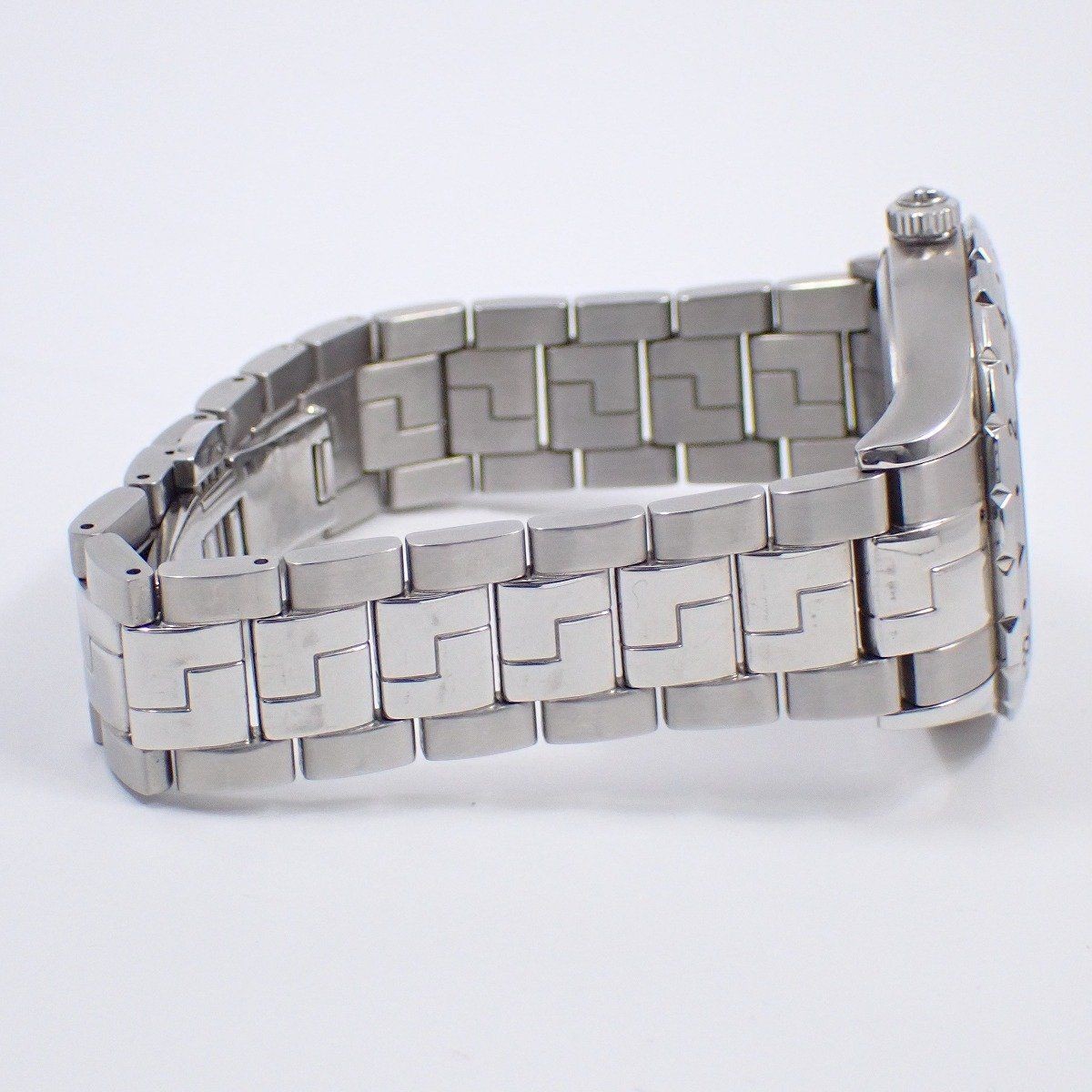 Versace Hellenyium GMT Quartz Men's Watch Blue Dial SS Band Used From Japan thumbnail 4