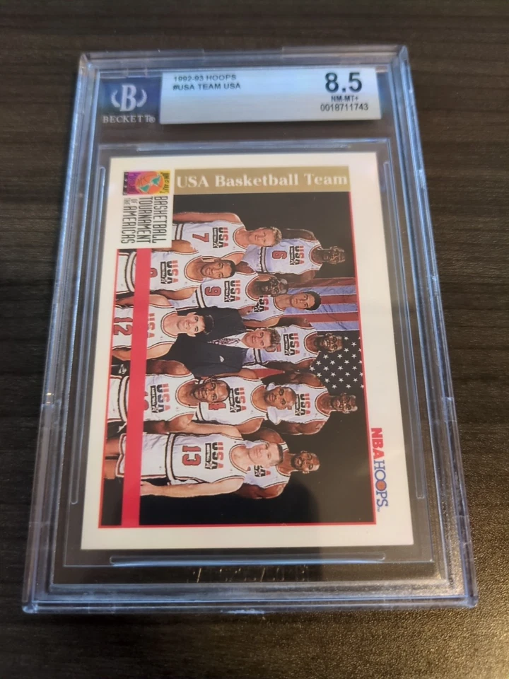 1992-93 NBA Hoops - Michael Jordan, Magic Johnson, Larry Bird Graded 8.5 - Image 2 of 4
