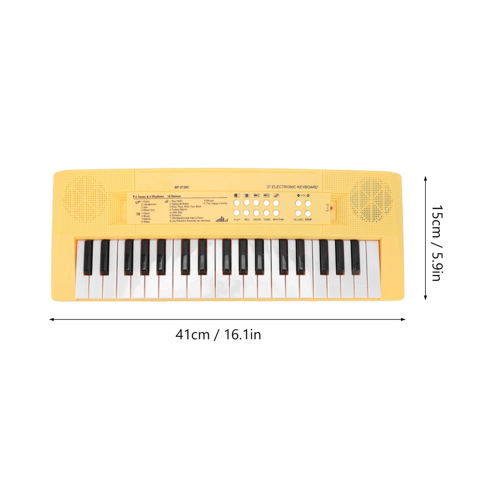 Tastiera Pianoforte Elettronica Giallo Bambini 37 Tasti Tastiera Pianoforte Educativa SG foto 6