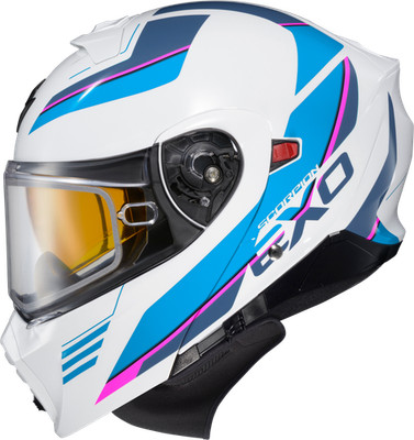 Scorpion EXO Exo GT930 Cold Weather Helmet Modulus White/Blue Large