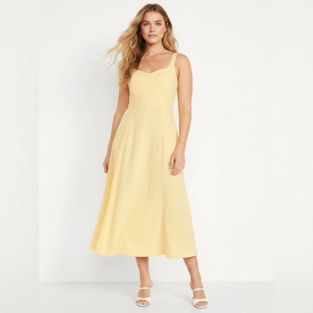 knee length dresses for ladies Verlaine White Linen Blend Maxi Dress main image 0