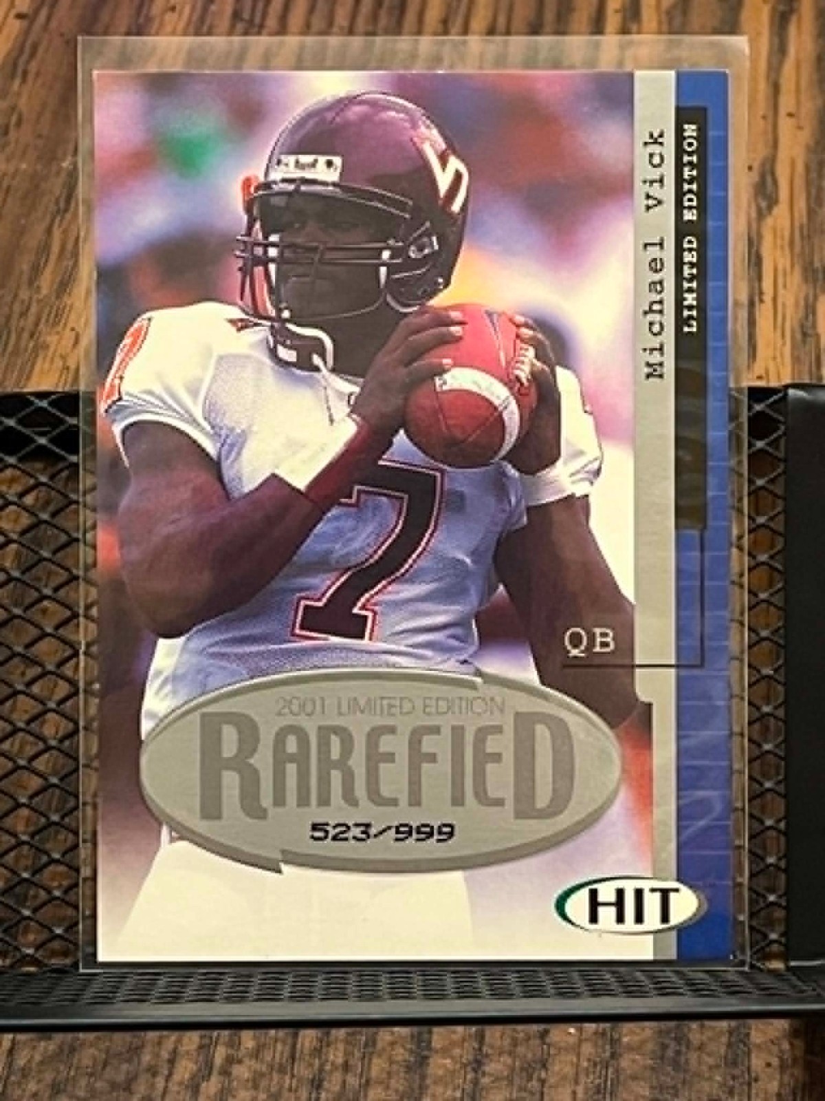 MICHAEL VICK 2001 SAGE HIT #R46 ROOKIE RAREFIED SILVER VIRGINIA TECH HOKIES /999