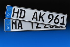 Produktbild - 2 Kfz Kennzeichen | 520x110mm | Nummernschilder | Autokennzeichen | DHL-Versand