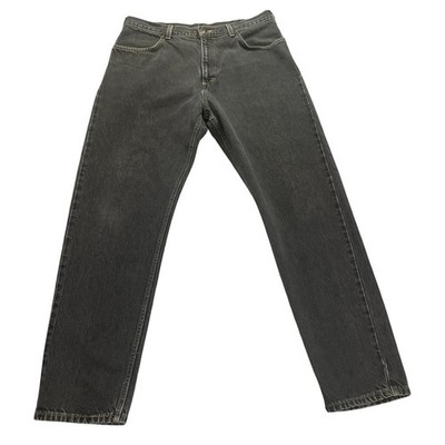 Vintage 90s Basic Editions Faded Black Denim Jeans Men's 34x31