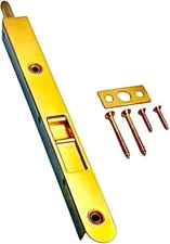 QCAA Flush Bolt, 7", Brass Plated, 1pack (7"), Plated (7") 