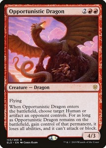 Opportunistic Dragon - Throne of Eldraine #133 Rare