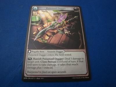 Grand Archive Poisoned Dagger DTR EN-017 U Foil NM/M
