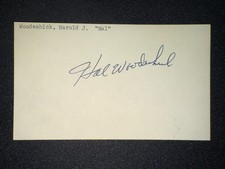 1962 COLT 45s: Hal Woodeshick, SIGNED Vintage 3x5 (VC) - Died 2009