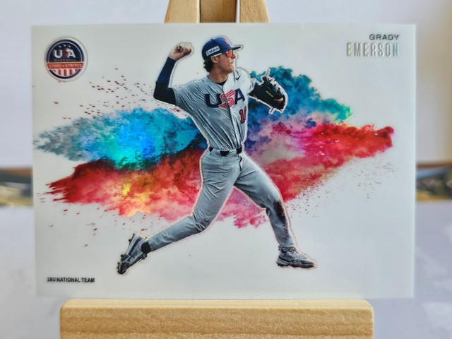 2020 Panini Stars & Stripes Prizm Color Blast Grady Emerson 18U Case Hit #1