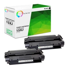 2Pk TCT Premium 15XJ C7115XJ Black HY Jumbo for HP 1000 1005W Compatible Toner