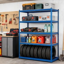 5 Tier Garage Shelving Unit, Heavy Duty Metal Storage Shelves Organizer Racks