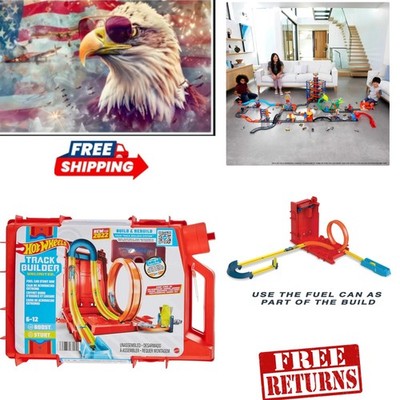 Hot Wheels Track Builder Unlimited Fuel Can Stunt Box - 14 Components & Vehicle