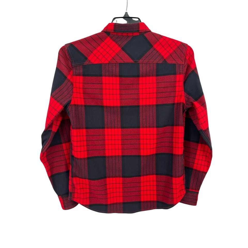 Camisa de franela Dakine Reid Tech para hombre talla pequeña roja negra a cuadros búfalo Foto 3 de 4