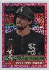 2025 Topps Heritage Chrome Pink Sparkle Refractor Dominic Fletcher #356 0t2