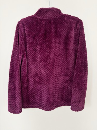 Cuddl Duds Damen Full Zip Langarm Soft Fleece Magenta Sweatshirt Größe M - Bild 3 von 3