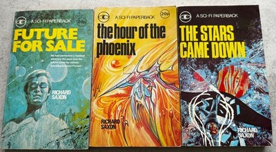 Richard Saxon 3 Vintage Sci-Fi Papebacks Bundle 1972 World Distributors