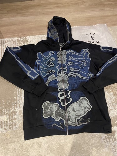 Kaws x Travis Scott Zipup Hoodie - Black - New - Medium - Picture 1 of 4