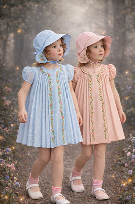 PinTucks Dress & Bonnet Sewing PATTERN McCall 548 GIRLS Frock ~2 or 4~