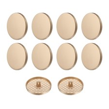 10pcs Metal Round Flat Sewing Buttons 30mm Alloy Button Matt Gold