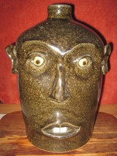 David Meaders - Vintage Large Face Jug - Southern Folk Art Pottery - Georgia