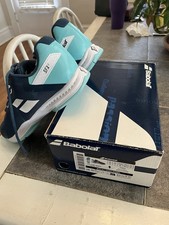 Babolat SFX3 All Court Women Deep Dive Blue White Low Top Tennis Sneaker