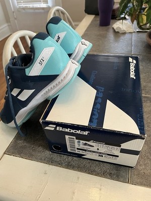 Babolat SFX3 All Court Women Deep Dive Blue White Low Top Tennis Sneaker
