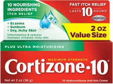 Cortizone-10 Plus Maximum Strength Anti-Itch Moisturizers Creme 2oz (36 Pack)