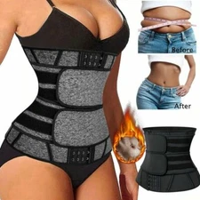 Women Waist Trainer Yoga Slim Body Shaper Sauna Corset Sweat Belt Tummy Control