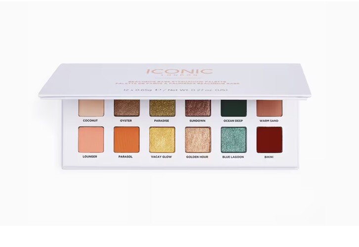 ICONIC London Beachside Babe Eyeshadow Palette 12 Shades Tropical+