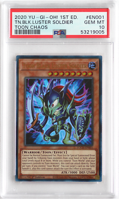 YUGIOH 1st Ed. Toon Chaos EN001 Toon Black Luster Soldier YUGIOH 1st Ed. Toon Chaos EN001 Toon Black Luster Soldier