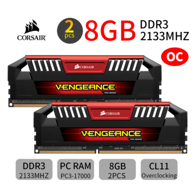 Corsair VENGEANCE Pro 16GB Kit 2x8GB DDR3 OC 2133MHz PC3-17000 Memory RAM Rot DE
