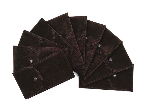 10 Promotion 3 Clutch Displays Brown Velvet Service Watch Box Scratch - Picture 1 of 5