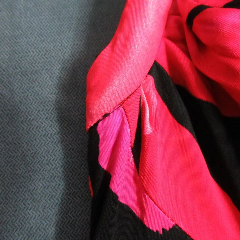 Vestido Maggy London Para Mujer Talla 4 Negro Rojo Floral Tropical Halter Sexy Coqueto Foto 3 de 4