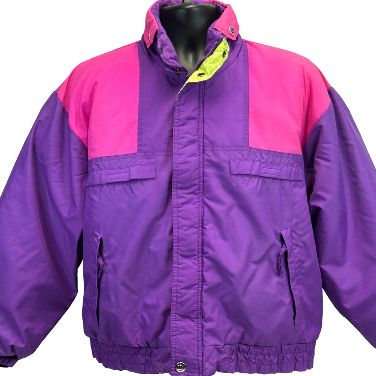Vintage 90s Steep Slopes Ski Snow Jacket Mens L Large Skier Skiing