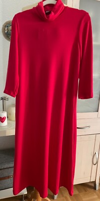 KIM & CO. Kleid  3/4-Arm Soft Touch Jersey Rollkragen knieumspielend Rot M NEU