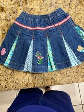 Oilily Girl Pleaded Jeans Mermaid Skirt Sz 92
