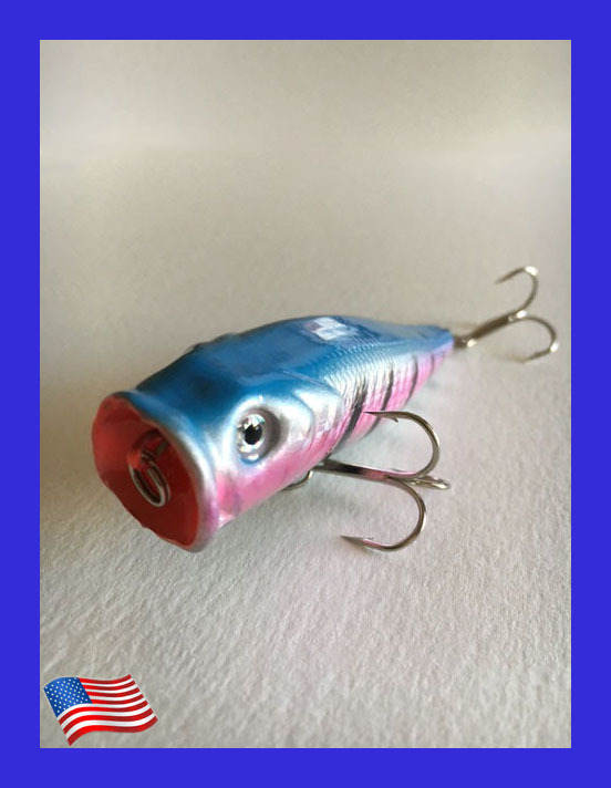 Lot of 6 New Freshwater Fishing Top Water Poppers Bass Crankbaits, Pike - Image 5